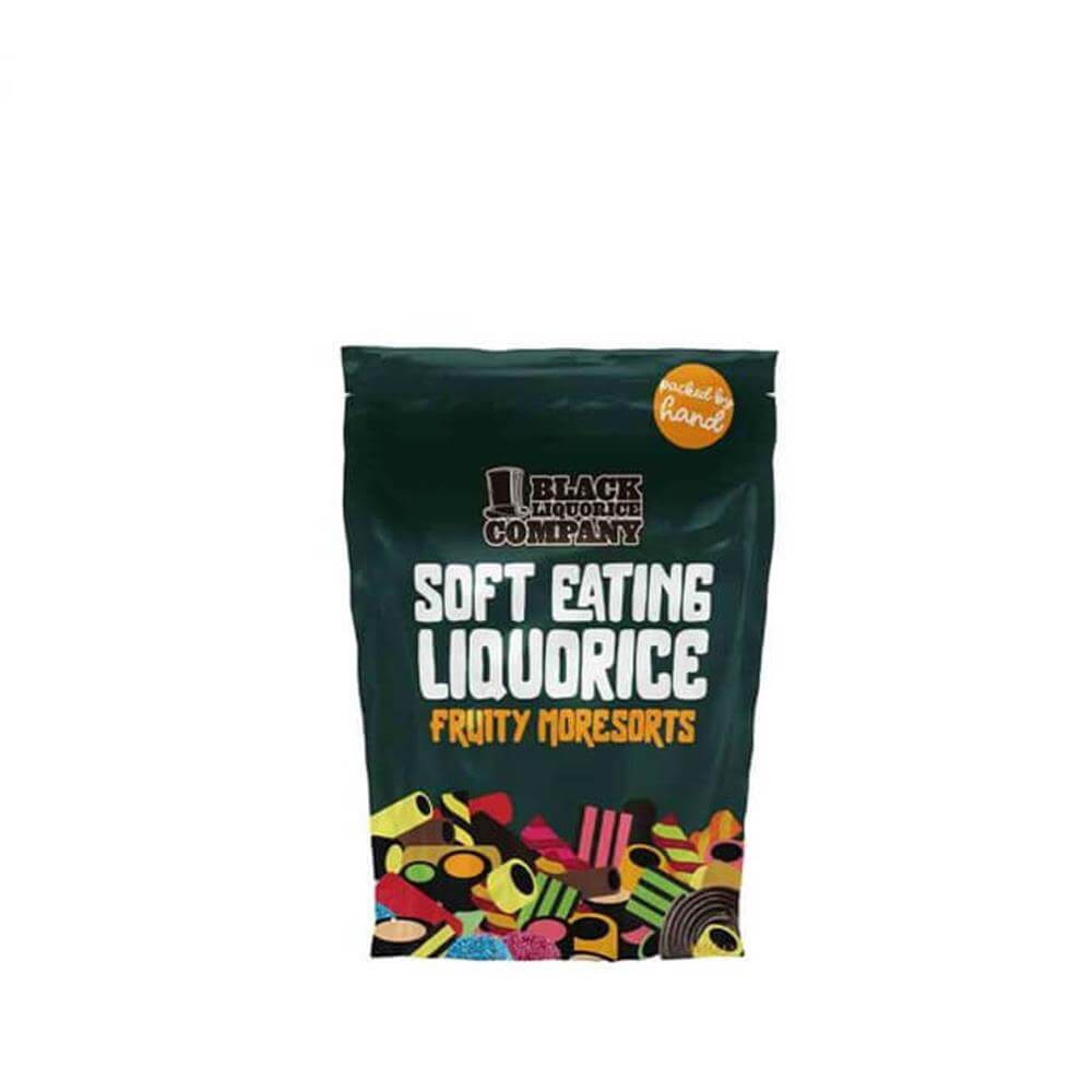 Black Liquorice Company Soft Eating Liquorice Fruity Moresorts 165g